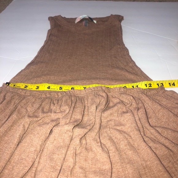 Free People Beach Tank Flare Ruffle Shirt Dress XS - Picture 7 of 7